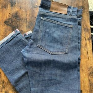 Used Raw Denim Jeans.